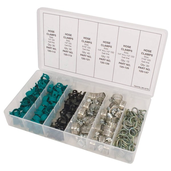 Hose Clamp Assortment Includes 160 Pieces Lawn Mowers